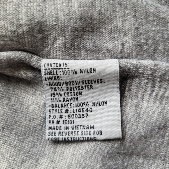 London Fog Jersey Lined Hooded Windbreaker Jacket - Yellow/Blue - M - EUC - Picture 5 of 6